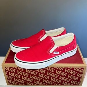 Red Classic Slip On Vans